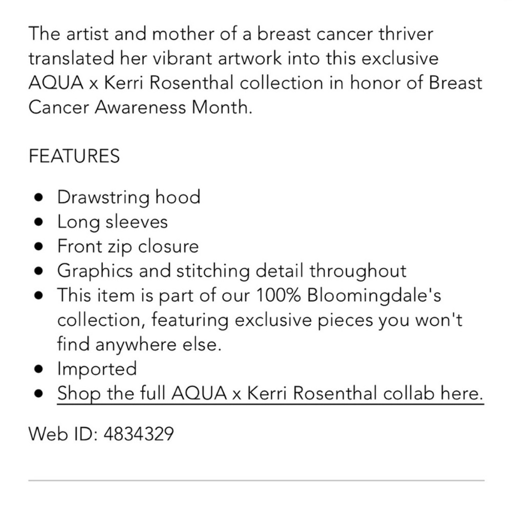 Aqua + Kerri Ronanthal hoodie - Picture 3 of 5